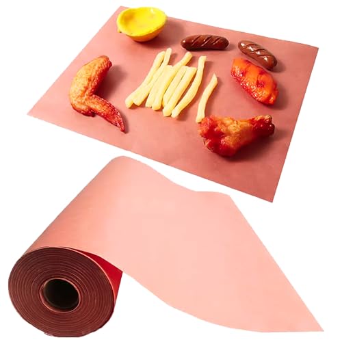 Tikxlafe Metzgerpapier Pink, BBQ Kraftpapier 53 m, 25 m,15 m das Original Metzger-Papier, Breite 45 cm/60 cm, für Grill, Smoker, Fischfleisch, Grill, perfektes Kochen von saftigem (60cm×53 Meter Roll) von Tikxlafe