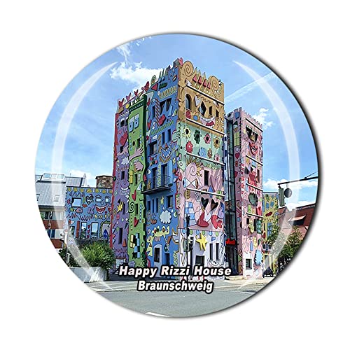 Happy Rizzi Haus Braunschweig Niedersachsen Deutschland Kühlschrankmagnet Kristall Touristen Souvenir Geschenkkollektion Kühlschrank Magnet Aufkleber von Timefly