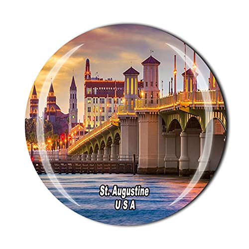 Kühlschrankmagnet St. Augustine USA Amerika Kristall Tourist Souvenir Geschenk Sammlung Kühlschrank Magnetaufkleber von Timefly
