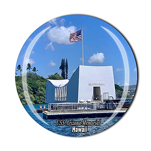 Kühlschrankmagnet USS Arizona Memorial Hawaii USA Amerika Kristall Tourist Souvenir Geschenk Kollektion Kühlschrank Magnetaufkleber von Timefly