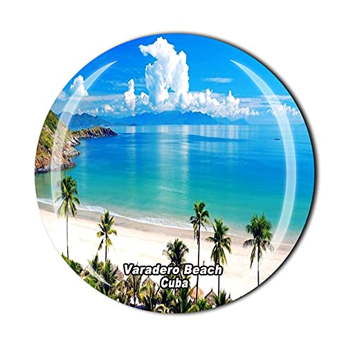Varadero Kühlschrankmagnet, Motiv: Strand und Kuba, Kristall, Touristen-Souvenir, Geschenk-Kollektion, Kühlschrank-Magnetaufkleber von Timefly