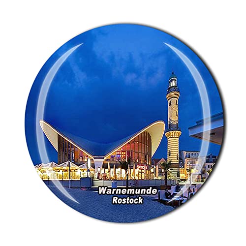 Warnemunde Rostock Mecklenburg-Vorpommern Deutschland Kühlschrankmagnet Kristall Touristen Souvenir Geschenkkollektion Kühlschrank Magnet Aufkleber von Timefly