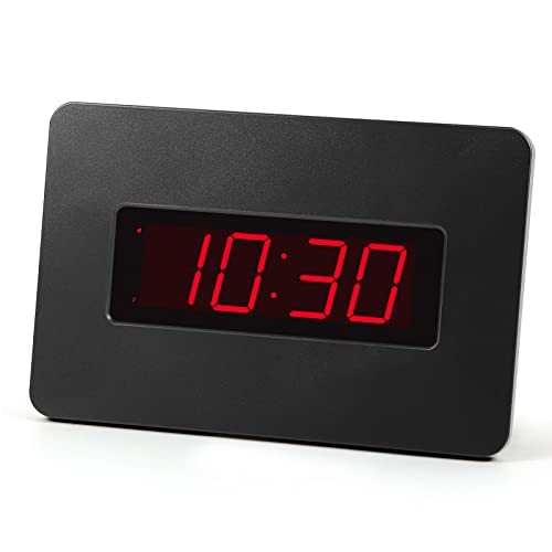 Timegyro Digital LED Wecker Wanduhr,1.4" LED Zeitanzeige Batterie betriebene Uhr Helligkeit einstellbar für Schlafzimmer, Wohnzimmer, neben, Tischplatte von Timegyro