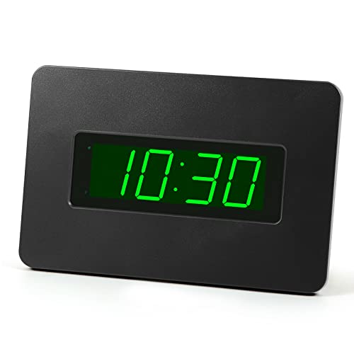 Timegyro Digital LED Wanduhr Batteriebetrieb Tischuhr Wecker für Schlafzimmer nur mit Batterie betrieben von Timegyro