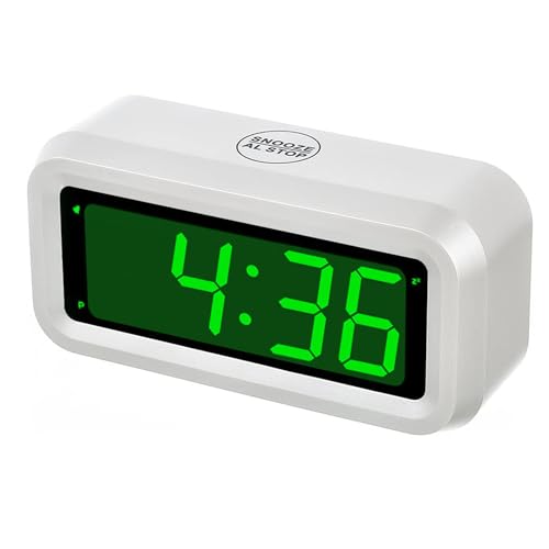 Timegyro wecker digital,led Uhr batteriebetrieben reisewecker klein tischuhr digital,3 Niveaus Helligkeit einstellbar,1.2" LED große Anzeige neben Uhren für Schlafzimmer, Wohnzimmer von Timegyro