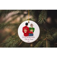 Erste Weihnachten Zusammen Ornamente, Ornament Paar 2023, Xmas Familie, Kundengebundenes Ornament, Personalisiertes von Timetobelove