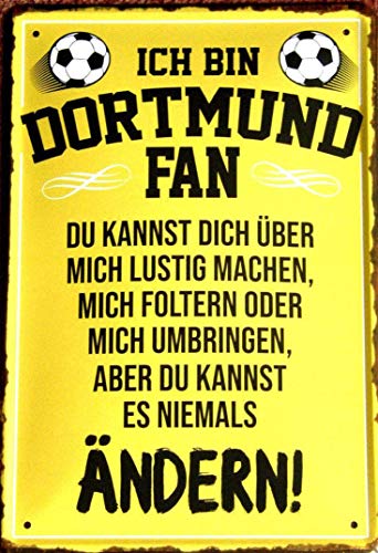 Tin Sign Blechschild 20x30 cm Dortmund Fan Spruch Bar Kneipe Haus + Garten Metall Schild Geschenk von Tin Sign