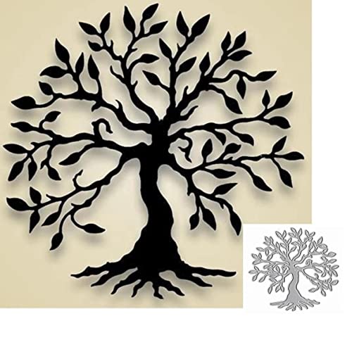 Blätterbaum Metall stanzformen Stanzteile Metall, Papierkarten-Stanzformen, Schnittschablonen für DIY-Prägung, Kartengestaltung, Buchanhänger, dekorative Papierformen, Scrapbooking von Tingzven