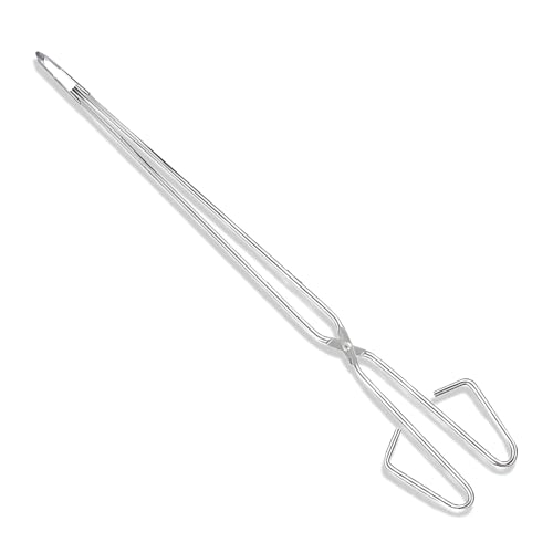 Extra Lange Scherenzange, 55cm Außen BBQ Zange aus Edelstahl, Küche Lange Scherenzange, Verlängerter Griff Brennholz Kohle Clip Trash Picker Feuerzange Extra Lange Scherenzange, 55cm Außen BBQ Zange aus Edelstahl, Küche Lange Scherenzange, Verlängerter Griff Brennholz Kohle Clip Trash Picker Feuerzange von Tissting