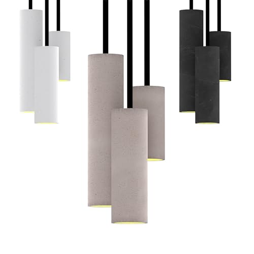 Tivendis Betoniq Design Hängeleuchte Nara20/27 TRIO grau GU10 Minimalistisch Lampe Gold Silber Kupfer Wohnzimmer Schlafzimmer von Tivendis