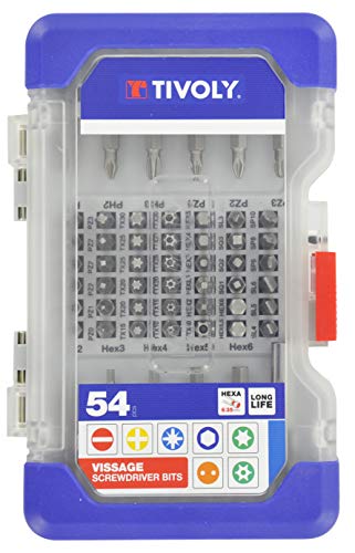 Tivoly 11501570040 Schraubendreher-Bits Set 25/50mm, 54 Stuck von Tivoly