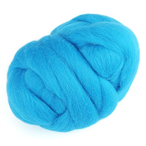 8 Farben Nadel Filzen Wolle Farbig Roving Spinnen Zum Nähen Trimmen Handarbeit Craft DIY 55g(Blau) von Tnfeeon