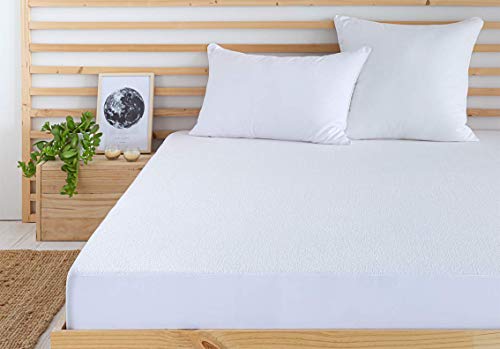 Todocama – Matratzenschoner, anpassbar, aus Frottee, wasserdicht, atmungsaktiv, für Bett von 120 x 190/200 cm von Todocama