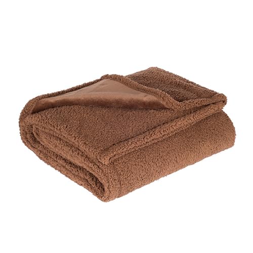 Liebesdecke Wasserdicht, Liebesdecke - Die wasserdichte Kuscheldecke, Wasserdicht Decke für Bett Couch Sofa, Haustier Wasserabweisend Tagesdecke Decke Warme Weiche Decke (M: 100 * 145CM, Braun) von Toerjii