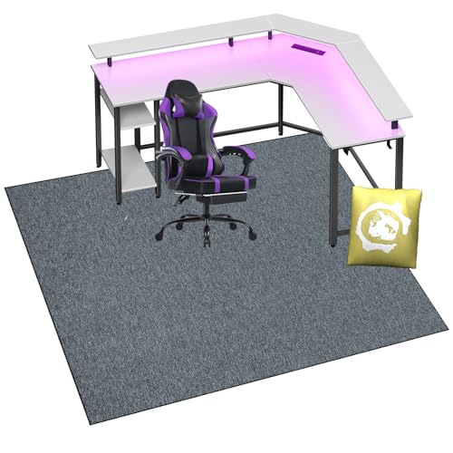 Gaming Bürostuhl Unterlage | Bodenschutzmatte Bürostuhl | Bürostuhl Unterlage | Bodenschutzmatte für Hartböden | Bodenmatte Stuhlunterlage | Schreibtischstuhl unterlage für Laminat 180 x 230 cm von ToghPcvemHvbg