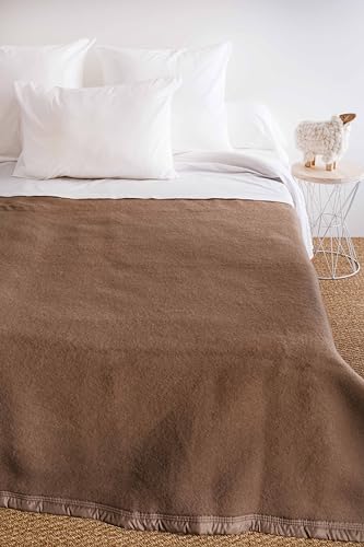 Toison d'or Volta Woolmark Wolldecke 240 cm x 300 cm Buff von Toison d’or