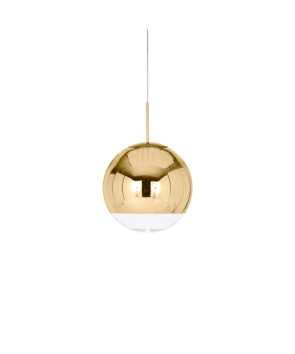 Tom Dixon - Mirror Ball 40 LED Pendelleuchte Gold von Tom Dixon