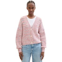 TOM TAILOR Denim Strickjacke, in Multicolor und mit tiefem V-Ausschnitt von Tom Tailor Denim