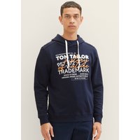 TOM TAILOR Kapuzensweatshirt, mit lässigem Frontprint + Stickerei von Tom Tailor