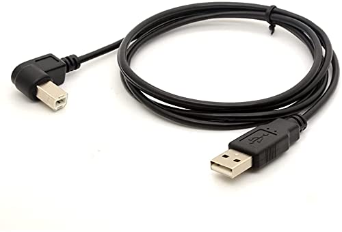 Tomost 1.5M Druckerkabel USB 2.0 A Stecker rechtwinklig Zündkabel 480 Mbps High Speed-Kabel-Adapter Scanner Verlängerungskabel nach B (LEFT) von Tomost