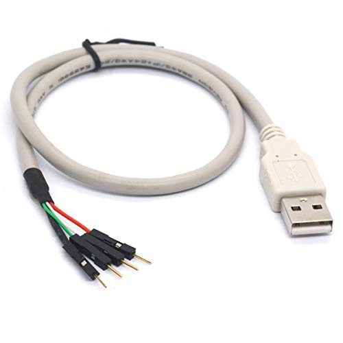 Tomost USB 2.0 auf 2,54 mm Header Pin Kabel Breadaway – USB 2.0 Typ A Stecker auf 4 Pin 2,54 mm Stecker Adapter von Tomost