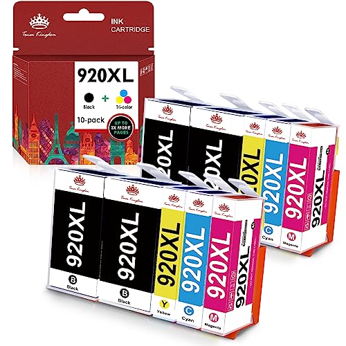 Toner Kingdom 920XL Kompatibel für HP 920 XL 920XL Multipack Druckerpatronen für HP Officejet 6500A 6500, HP Officejet 6000 7000, HP Officejet 7500A 7500 Drucker (4 Schwarz, 2 Cyan, 2 Magenta, 2 Gelb) von Toner Kingdom