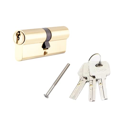 Sicherheits Schließzylinder Tür Schloß Türschloß 80mm 3x Schlüssel 40/40Messing von Tonone