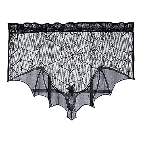 Tonsee Accessoire Gardine Kinderzimmer Dino Halloween Vorhang Vorhang Tür Tür Horror Fledermaus Home Decor Vorhang Mit Kräuselband Muster (E, One Size) von Tonsee Accessoire