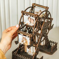 Geschenk Für Den Freund, Individuelles Riesenrad Aus Holz, Personalisiertes Fotobuchalbum, Hochzeitsfotogeschenke Paare, Einzigartiges von TonyLeather
