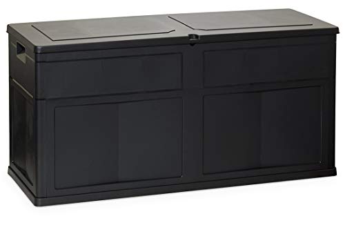 TOOMAX Auflagenbox Kissenbox mit Kissen, Anthrazit, Wasserdicht, Schwarz, 320 L, 119 x 46 x 60 cm von Toomax