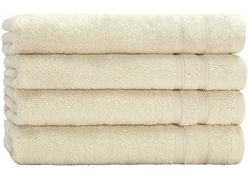 Top Fuel Fashion 4er Pack Duschtuch Bambus 36002 Handtuch 70x140 cm Frottier Bambus/Baumwolle Natur (beige) von Top Fuel Fashion