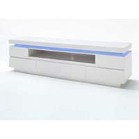 TV Lowboard mit Farbwechsel Beleuchtung Weiß Hochglanz von TopDesign