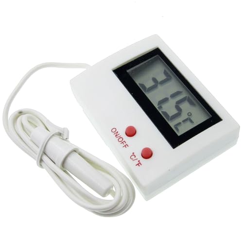 Aquarium-Thermometer mit Sonde, digitales Thermometer mit LCD-Display, Wassertemperaturüberwachung für Aquarium, Kühlschrank von TopHomer