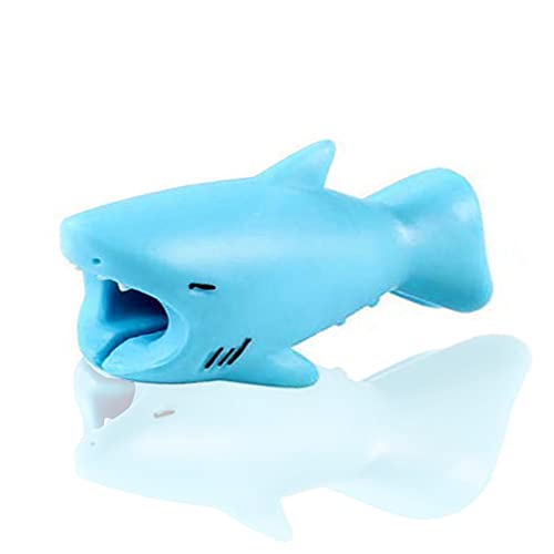 Blue Shark Universal Cute Animal Bites Kabelschutz Verhindert Bruch Kabel Kabel Saver Case Mini Kabel Kaukabel von TopHomer