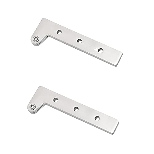 Verstecktes Türscharnier, 64 mm x 21,5 mm Türscharniere, 360 Grad drehbare Schranktür-Fensterscharniere (10 mm) von TopHomer