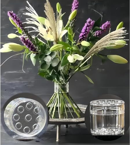 Spirale Ikebana Stiel Halter, wiederverwendbare Hanataba Blumenstrauß Twisters für Vasen, Ring, Spirale, DIY, Blumenstrauß, Twister, Blumenarrangement Halter, Transparent von Topaliving