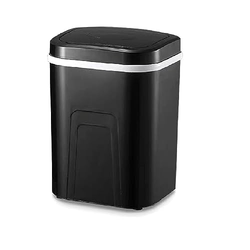 Automatischer Sensor Mülleimer 15L Bewegungssensor-Mülleimer Mülleimer Automatisch mit Sensor Deckel Berührungsloser Mülleimer für Küche Schlafzimmer Bad (Schwarz) von TopHomer