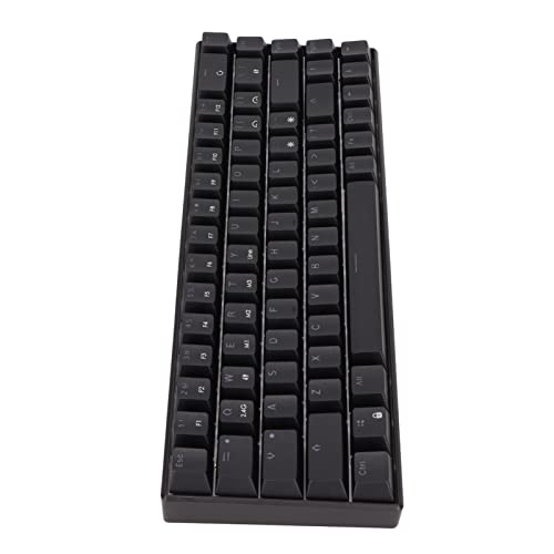 Mechanische Tastatur, 68 Tasten Mechanische Gaming-Tastatur RGB-LED-Hintergrundbeleuchtung Computertastatur, Kabellos/Kabelgebunden/BT 3-Modus-Verbindung, für/für (Blauer von Topiky