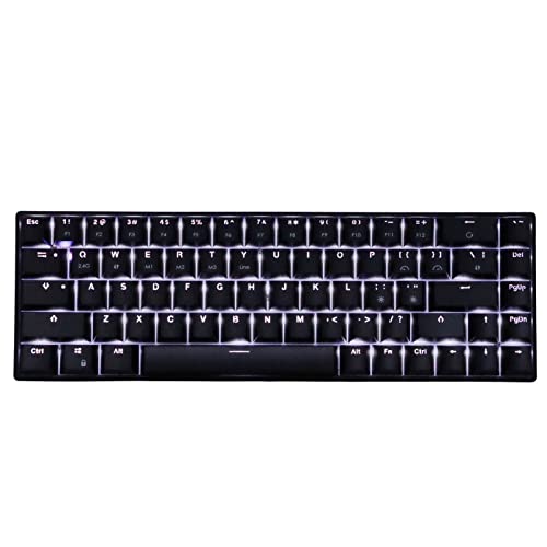 Mechanische Tastatur, 68 Tasten Mechanische Gaming-Tastatur RGB-LED-Hintergrundbeleuchtung Computertastatur, Kabellos/Kabelgebunden/BT 3-Modus-Verbindung, für/für (Brauner von Topiky