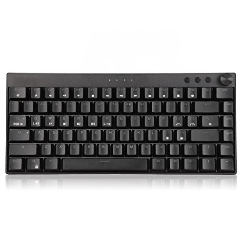 Mechanische Tastatur, Tastatur mit 82 Tasten, RGB-Hintergrundbeleuchtung, Wireless 2.4G/BT3.0/5.0/Type C Wired Ergonomic, für Office Gaming, für/für HarmonyOS/für (Blauer von Topiky