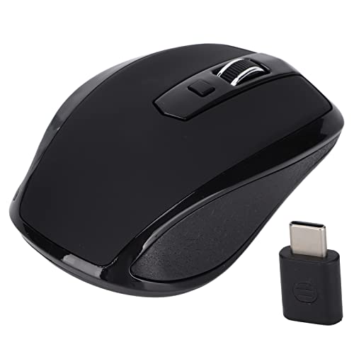 T opiky Kabellose Maus,2,4G Wireless und Typ-C-Empfänger,800/1200/1600DPI Einstellbar,6 Tasten,Ergonomische Typ-C-USB-C-Computer-Gaming-Business-PC-Maus-Mäuse,für OS X von Topiky