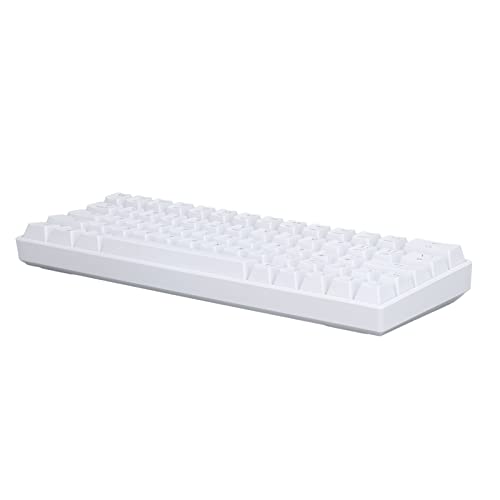 Topiky Mechanische Tastatur, 64 RGB-Tasten, Ergonomisch, 1800 MAh, Wiederaufladbare Tastatur, Kabellose 2,4 G//Typ-C-Schreibmaschine mit Kabel, für für für OS X (Roter Schalter) von Topiky