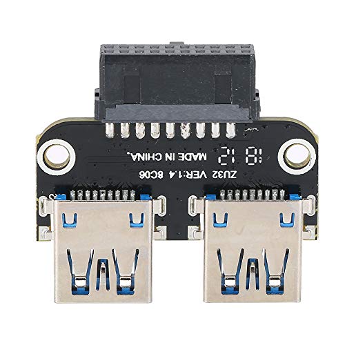 Topiky Onboard USB 3.0 Splitter, USB3.0 zu USB 20-poliger Motherboard-Header-Erweiterungsanschluss, USB-Erweiterungsadapter Abwärtskompatibel mit USB 2.0/1.0 von Topiky