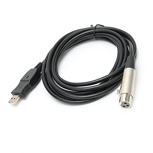 Topiky USB Mikrofonkabel, USB Stecker auf XLR Buchse Adapterkabel, Studio Audio Kabel Anschlusskabel Adapter für Mikrofonaufnahme von Topiky