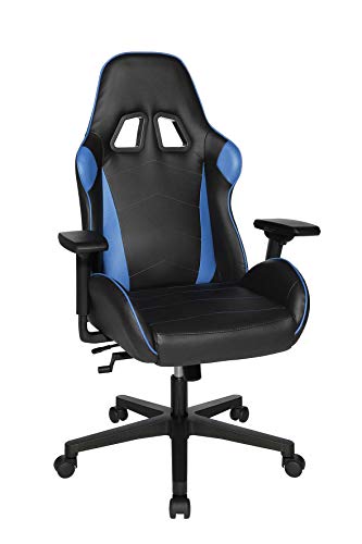 Topstar Bürostuhl Gamingstuhl Speed Chair 2 inkl. Armlehnen Kunstleder schwarz/blau von TOPSTAR