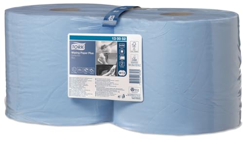 Tork Wiping Plus Combi Rol Poetspapier 2-laags Blauw W1/W2 von Tork