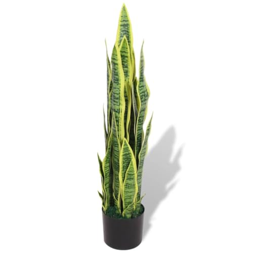 Toshilian Künstliche Sansevieria Bogenhanf mit Topf 90 cm Grün von Toshilian