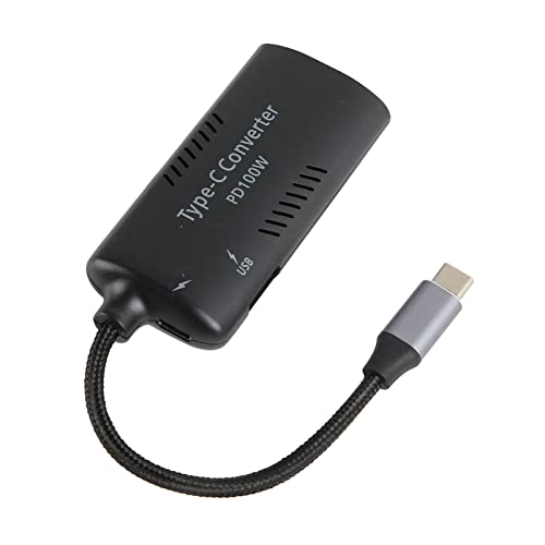 100 W Laptop-Stromwandler DC auf USB C, Laptop-Adapter Zum Aufladen von Laptops, PD-Schnellladeanschluss und USB-A-Anschluss, Plug-and-Play (DC5521/5525 ​​Buchse auf Typ C) von Tosuny