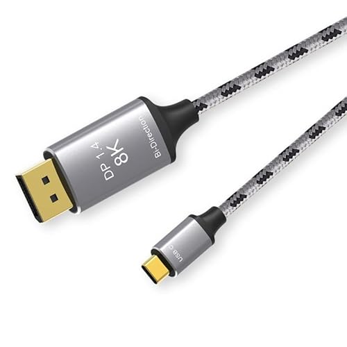 Tosuny USB C zu Displayport Kabel 8K@60Hz, Bidirektionales DP zu USB C oder USB C zu DP Adapterkabel, Plug and Play, Kompatibel mit Laptop, Mobiltelefon, Monitoren (6,6 Fuß) von Tosuny