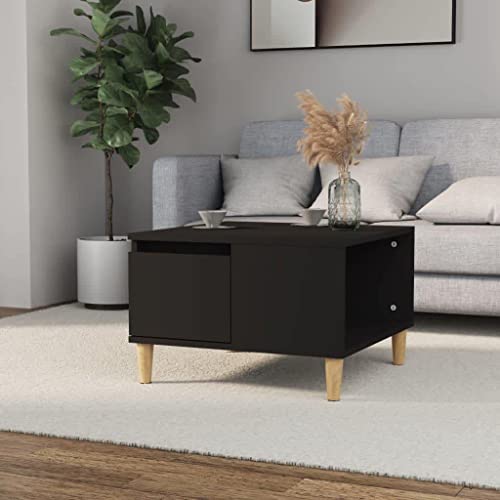 Tovnuea Couchtisch, modern, Holz, quadratisch, Couchtisch, Truhe, mit Aufbewahrung, Couchtisch, Beistelltische, 55 x 55 x 36,5 cm, Schwarz von Tovnuea